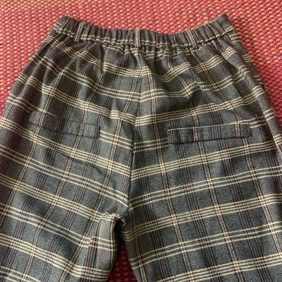 Brown Mid-rise Plaid Slim Fit Trousers - Picture 4 of 5